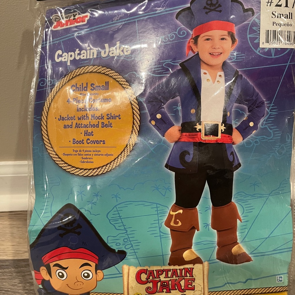 Party City Captain Jake Kids Costume - Blue, Red, Black, Brown